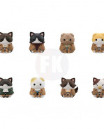Attack on Titan Mega Cat Project Trading figúrka 8-Pack Attack on Tinyan Gathering Scout Regiment danyan! 3 cm